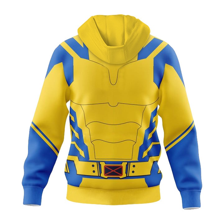 Áo hoodie in hình Deadpool và Wolverine, thiết kế unisex, in kỹ thuật số