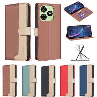 Ốp Da Cho Infinix Hot 40i Smart 8 Note 40 Pro Plus Pro + 4g 5g Flip Chất Lượng Cao Retro Khe Cắm Thẻ Ví Bao Da