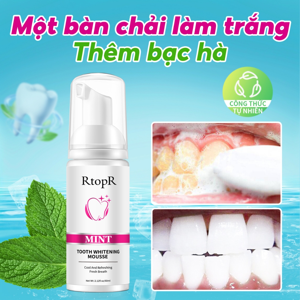 Ảnh RtopR Kem Làm Trắng Răng An Toàn Cho Sức Khỏe Chiết Xuất Bạc Hà Chất Lượng Cao Serum Làm Trắng Răng Loại Bỏ Vết ố Vàng 60Ml 2