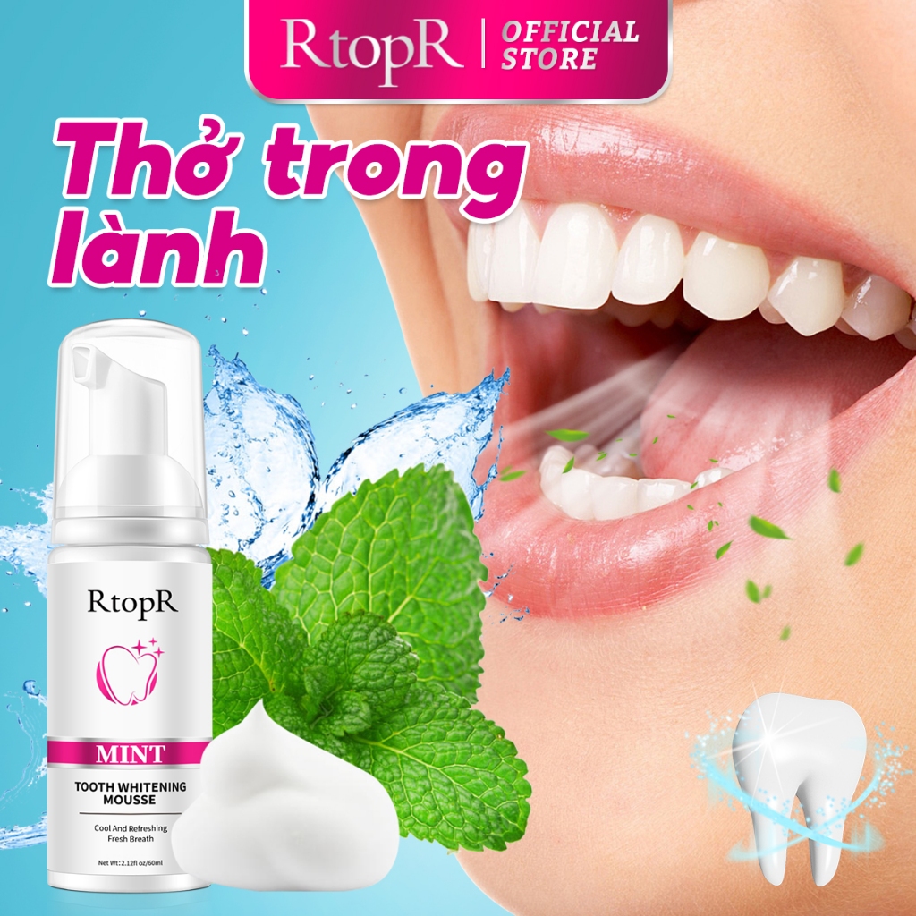 Ảnh RtopR Kem Làm Trắng Răng An Toàn Cho Sức Khỏe Chiết Xuất Bạc Hà Chất Lượng Cao Serum Làm Trắng Răng Loại Bỏ Vết ố Vàng 60Ml 3
