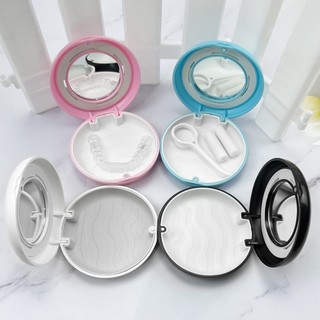 1 Chiếc Răng Giả Hộp Bảo Quản Có Gương Lỗ Không Khí Nha Khoa Chỉnh Nha Giữ Hộp Đựng Răng Giả Hộp Đựng Chăm Sóc Răng Miệng Nẹp Người Tổ Chức