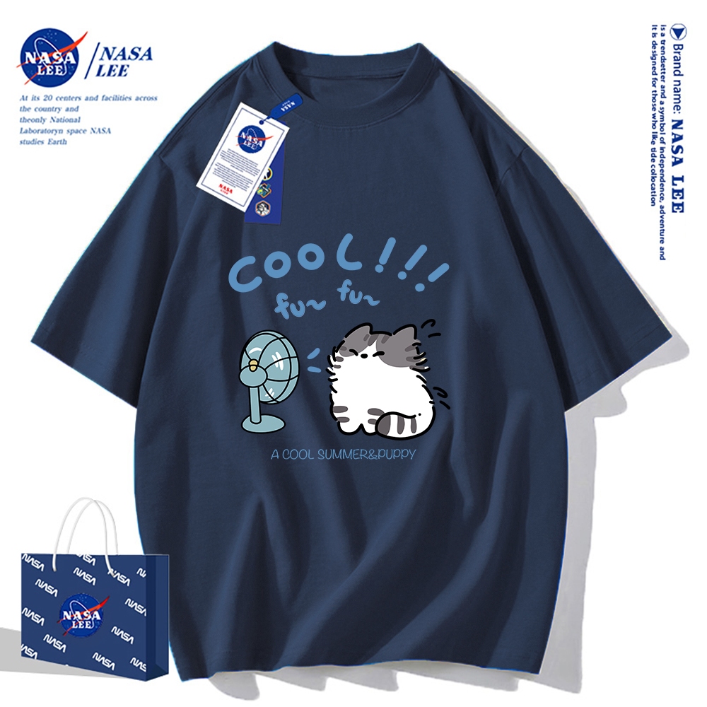 🔥Hàng có sẵn🔥Nasa Khớp Ngắn Tay Nam Nữ Xu Hướng Thời Trang Mùa Hè 2024 Phong Cách Mới Rời Cặp Đôi Nửa Tay