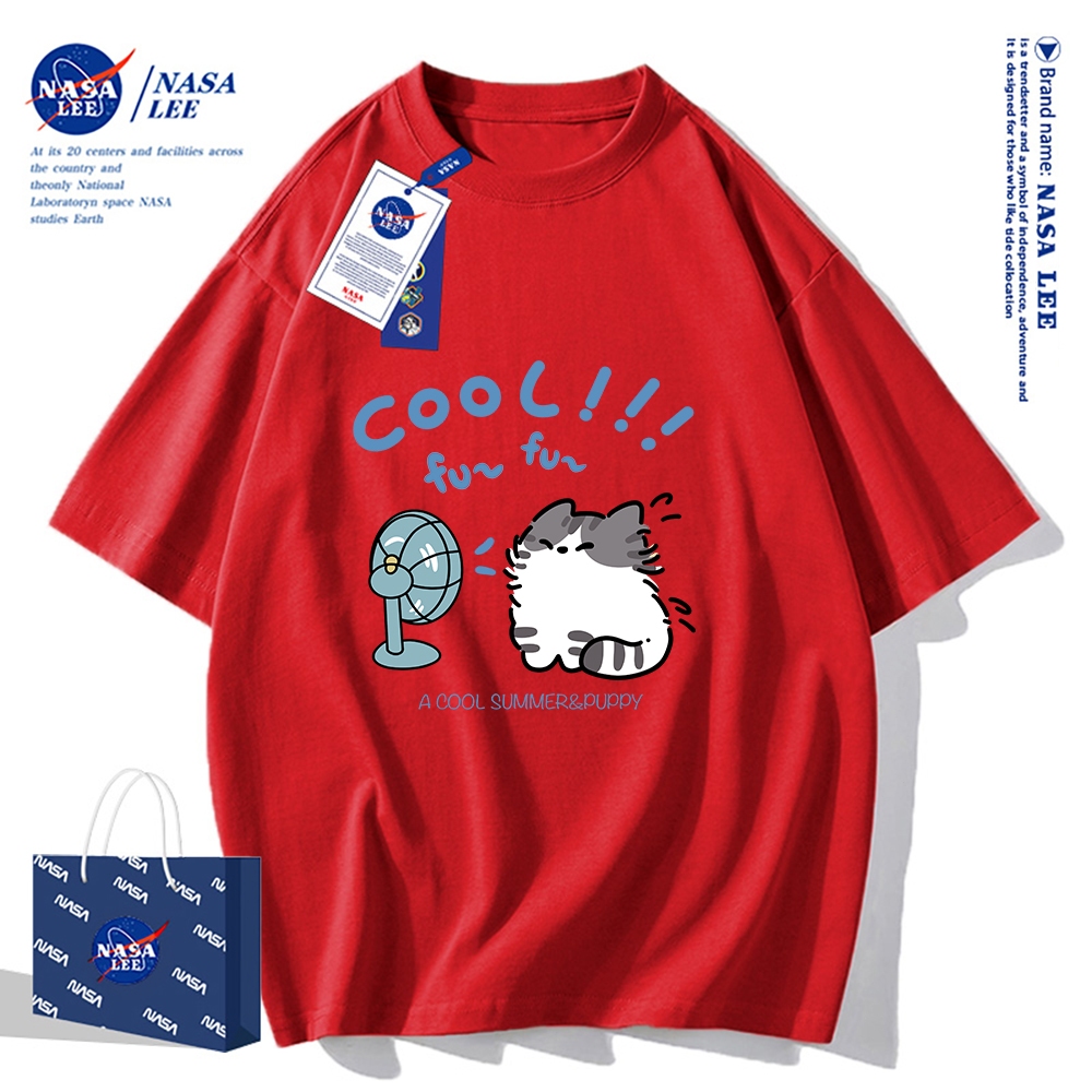 🔥Hàng có sẵn🔥Nasa Khớp Ngắn Tay Nam Nữ Xu Hướng Thời Trang Mùa Hè 2024 Phong Cách Mới Rời Cặp Đôi Nửa Tay