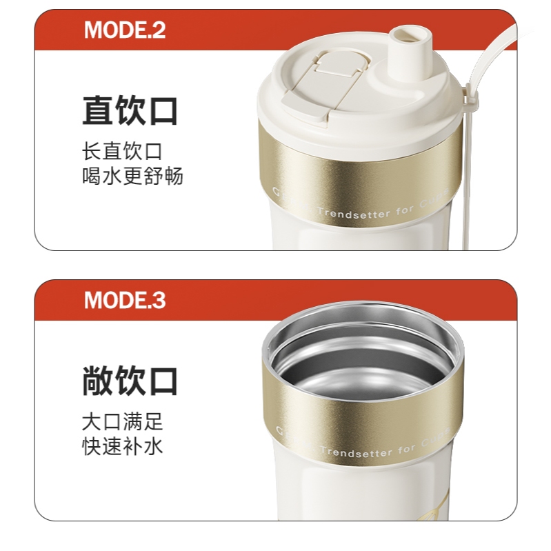 Ảnh Insulated cup Germ capacity 650ml 316 grade stainless steel material Coca Cola Co branded straw Cup 4