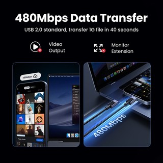 Ugreen 240W PD3.1 Type C sang Type C 480Mbps Cáp L513