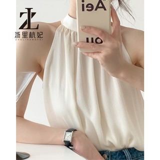 ZHELIHANGFEI Phong Cách Hồng Kông Dây Phong Cách Pháp Đẹp Lưng Camisole Bên Trong Không Tay Nữ Thiết Kế Cảm Thấy Thích Hợp Bên Ngoài Mặc Gợi Cảm Top