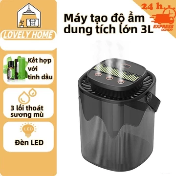 【🎁Gửi tinh dầu】máy phun sương tạo ẩm tích lớn 3L,phun sương tạo ẩm, Máy tạo độ ẩm hương liệu dung tích lớn ,máy phun ẩm, độ ẩm USB Tắt tiếng, xông tinh dầu, độ ẩm dung lượng lớn