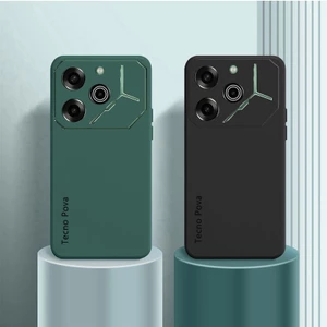 Ốp Điện Thoại Cho Tecno Pova 6 Neo 2 3 7 Ốp Lưng Cát Mờ Mềm Chống Sốc Toàn Diện Camera Bảo Vệ Tecno Pova 5 4 Pro Fundas