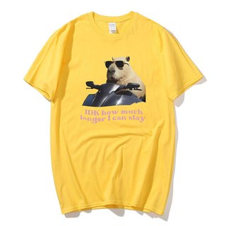IDK Bao Lâu Hơn Tôi Có Thể Slay Capybara Ngộ nghĩnh Meme Áo Sơ Mi Nam Nữ Retro Cổ Tròn Thời Trang Áo Thun Cotton Quá Khổ Tee