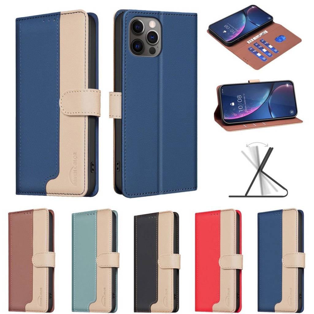 Ốp Da Cho iPhone 13 12 11 Pro 6 6s 7 8 Plus Xr Xs Max SE 4 2 3 2020 2022 Flip Chất Lượng Cao Retro Khe Cắm Thẻ Ví Bao Da