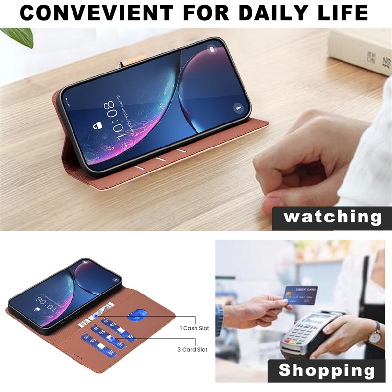 Ốp Da Cho iPhone 13 12 11 Pro 6 6s 7 8 Plus Xr Xs Max SE 4 2 3 2020 2022 Flip Chất Lượng Cao Retro Khe Cắm Thẻ Ví Bao Da