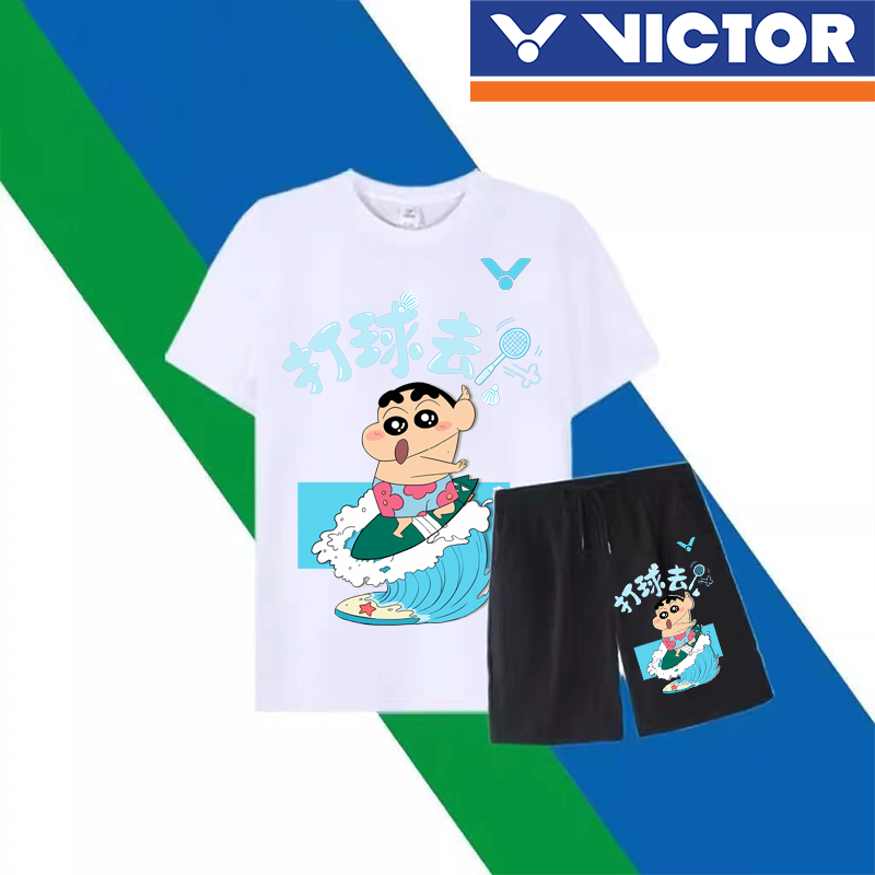 Bộ đồ cầu lông Victor 2024 Bộ đồ thể thao cầu lông mới khô nhanh thoáng khí Trận đấu tập luyện Áo thun cầu lông thể thao