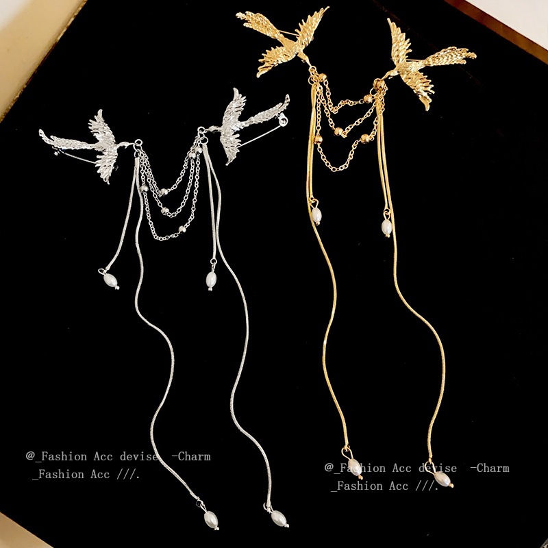 Trung Quốc mới Phoenix ngọc trai tua rua thích hợp sáng tạo phù hợp với pin khí chất nhẹ sang trọng cao cấp cảm giác ngực bán buôn