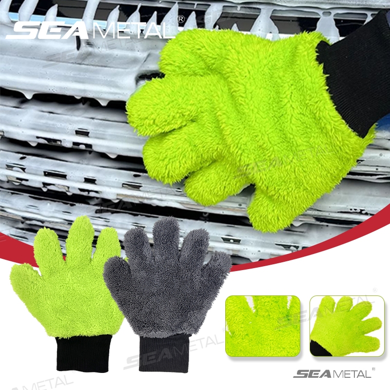 Găng tay rửa xe SEAMETAL 5 ngón đa năng, khăn khô, phụ kiện làm sạch ô tô