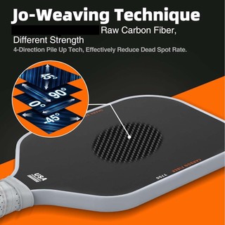 Hilabee vợt pickleball t700  Sợi Carbon Pickleball Thi Đấu Huấn Luyện Di Động 16 Mm Lõi Polypropylene Để Cân Bằng Nam Nữ
