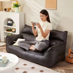 Sofa lười Phòng khách Phòng ngủ Ban công Sofa có thể nằm có thể ngủ Sofa nhỏ ghế da đôi mini ghế lười hạt đậu giãn nội thất phòng ngủ — ảnh 2