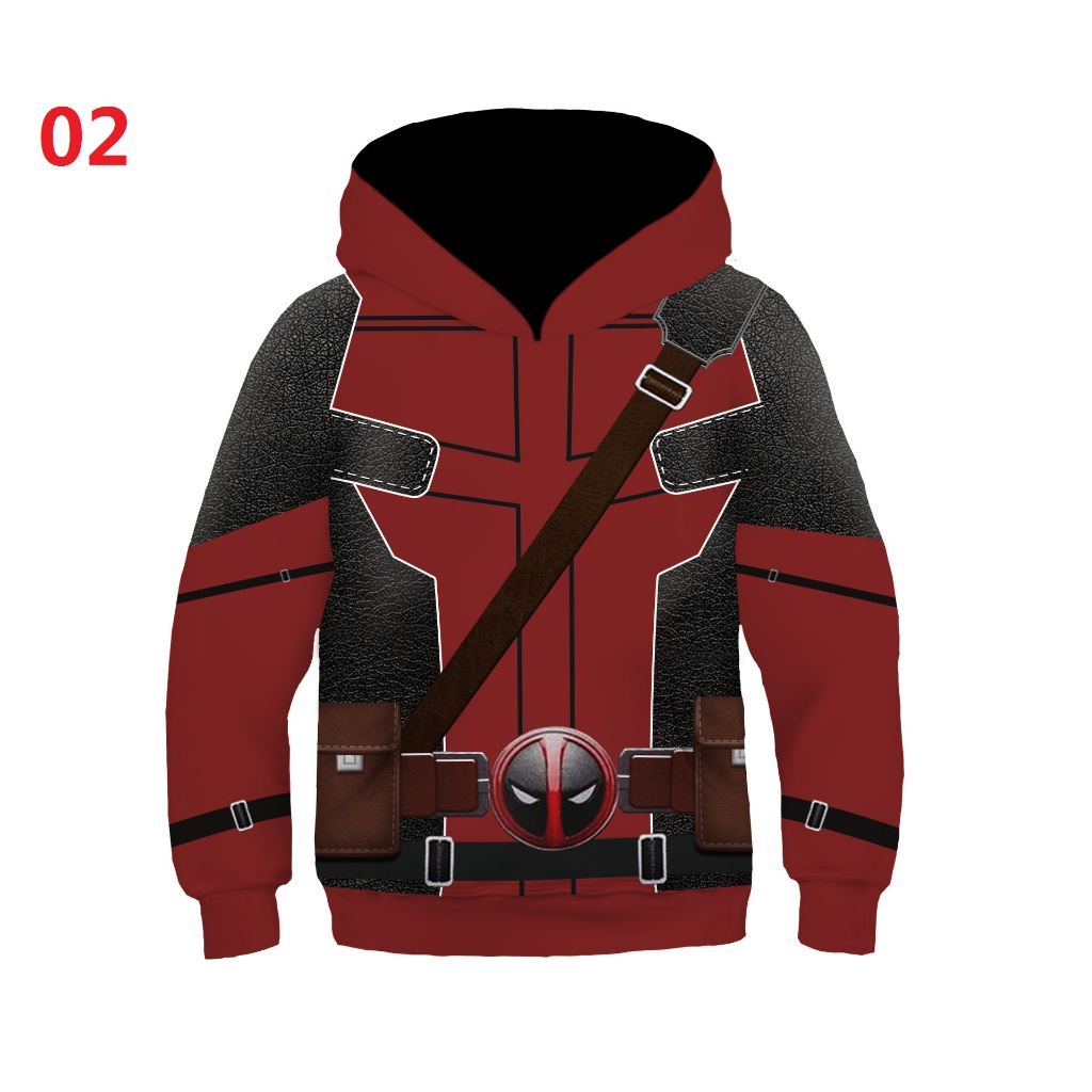 Áo Hoodie trẻ em Deadpool & Wolverine Áo len trẻ em siêu anh hùng Áo khoác ngoài bé trai in 3D