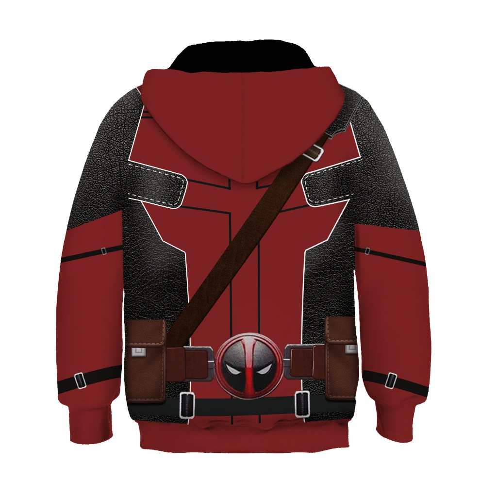 Áo Hoodie trẻ em Deadpool & Wolverine Áo len trẻ em siêu anh hùng Áo khoác ngoài bé trai in 3D