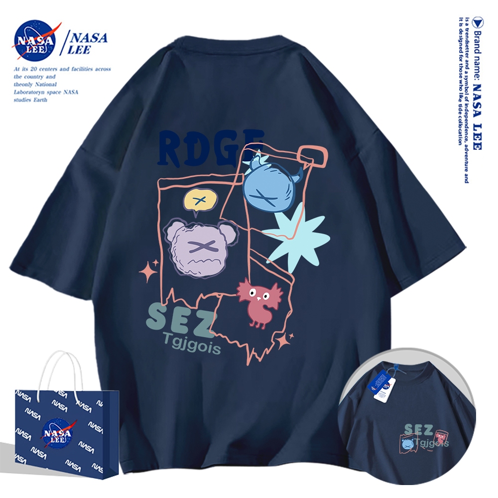 Nasa Khớp Ngắn Tay Nam Nữ Xu Hướng Thời Trang Mùa Hè 2024 Phong Cách Mới Rời Cặp Đôi Nửa Tay