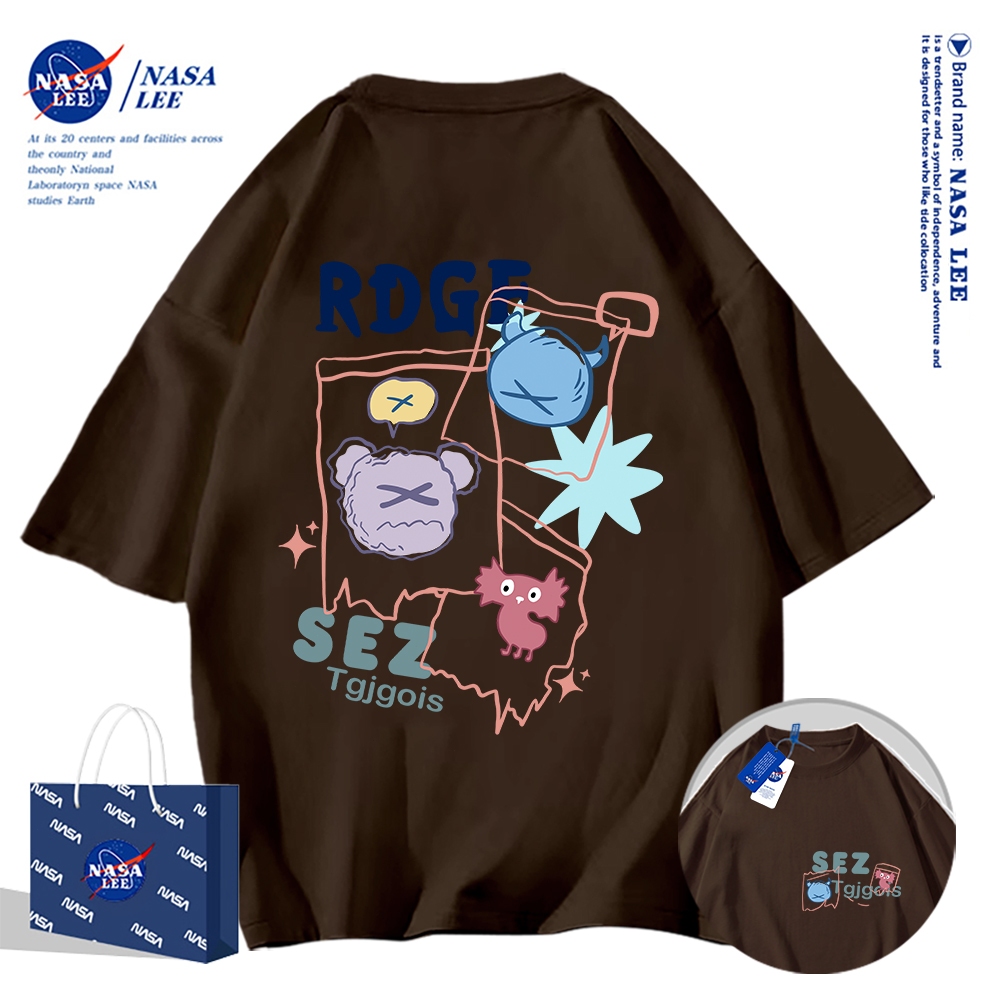 Nasa Khớp Ngắn Tay Nam Nữ Xu Hướng Thời Trang Mùa Hè 2024 Phong Cách Mới Rời Cặp Đôi Nửa Tay