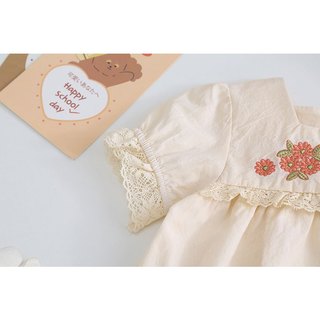 Bé Gái Váy Công Chúa Bộ Đồ Ngủ Màu Thêu Hoa Cho Bé Áo liền quần Cotton Một Cơ Thể Quần Áo Pyjama Phù Hợp Với Bé Gái