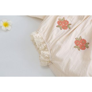 Bé Gái Váy Công Chúa Bộ Đồ Ngủ Màu Thêu Hoa Cho Bé Áo liền quần Cotton Một Cơ Thể Quần Áo Pyjama Phù Hợp Với Bé Gái