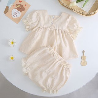 Bé Gái Váy Công Chúa Bộ Đồ Ngủ Màu Thêu Hoa Cho Bé Áo liền quần Cotton Một Cơ Thể Quần Áo Pyjama Phù Hợp Với Bé Gái