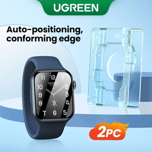 Miếng dán bảo vệ màn hình UGREEN 2Pack cho Apple Watch Series 9 8 7 44mm / Series SE 6 5 4 44mm, Độ phân giải cao, Không bong bóng, Phim TPU linh hoạt trong suốt, Lắp đặt dễ dàng, cho iWatch 44 / 40mm