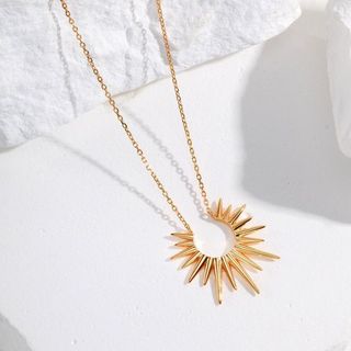 Quà tặng tốt nghiệp MIGILA Vòng cổ mặt trời cổ điển dành cho nữ dành cho nam giới quà tặng không xỉn màu cho BF