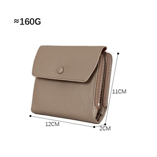 Thời Trang Mới Lớp Đầu Tiên Ví Da Bò Nữ Thẻ Ngắn Da Thật Ví Đựng Tiền Xu