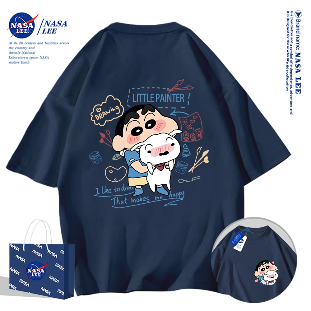 Nasa Khớp Ngắn Tay Nam Nữ Xu Hướng Thời Trang Mùa Hè 2024 Phong Cách Mới Rời Cặp Đôi Nửa Tay t