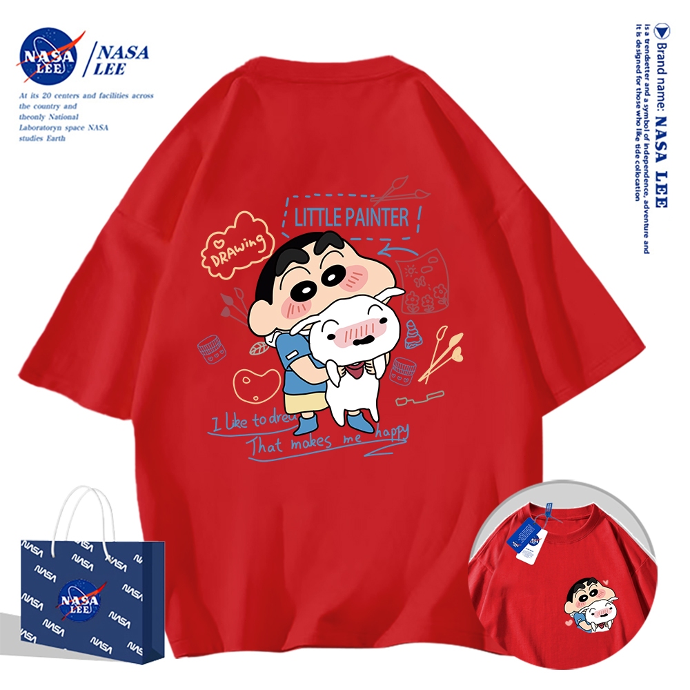 Nasa Khớp Ngắn Tay Nam Nữ Xu Hướng Thời Trang Mùa Hè 2024 Phong Cách Mới Rời Cặp Đôi Nửa Tay t