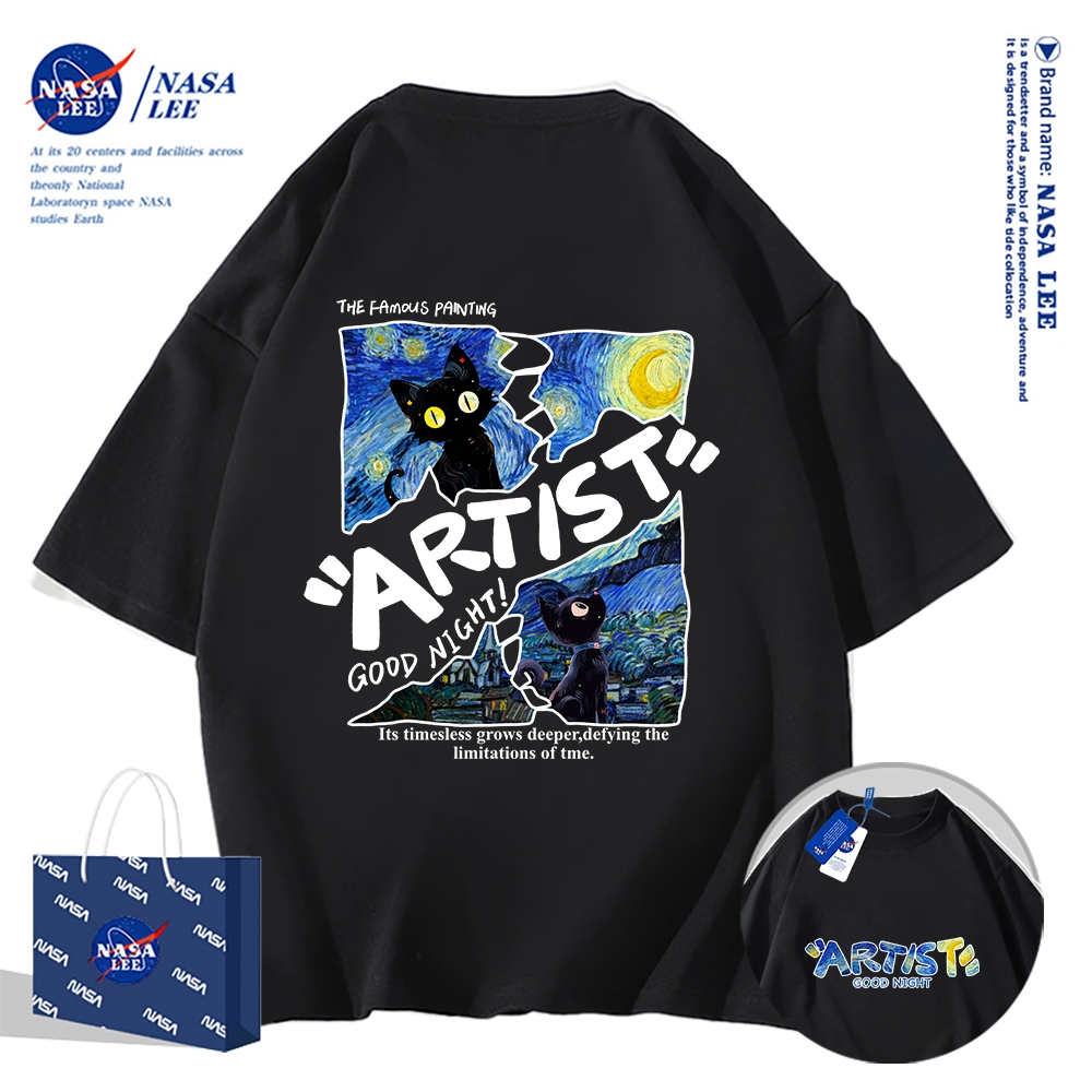 🔥Hàng có sẵn🔥Nasa Khớp Ngắn Tay Nam Nữ Xu Hướng Thời Trang Mùa Hè 2026 Phong Cách Mới Rời Cặp Đôi Nửa Tay