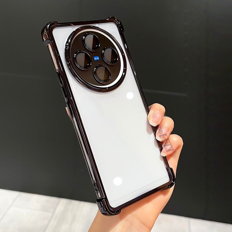 Ốp Lưng Trong Suốt Cho OPPO Reno 12F Reno12 F Air-Bag Chống Rơi Trong Suốt TPU Mềm Vỏ Điện Thoại Ống Kính Phim Bảo Vệ Toàn Diện