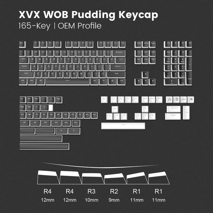 Xvx Pudding V2 OEM Profile 165 phím PBT Keycap | Shopee Việt Nam