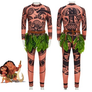 Nam Cao Cấp Maui Cosplay Người Lớn Disney Moana Đại Dương Hóa Trang Halloween Lạ Mắt