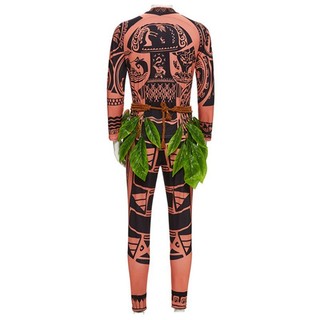 Nam Cao Cấp Maui Cosplay Người Lớn Disney Moana Đại Dương Hóa Trang Halloween Lạ Mắt