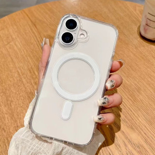 Ốp Lưng Cứng Acrylic Trong Suốt Từ Tính Mạnh Ốp Lưng Điện Thoại IPhone 16 Pro Max 15 14 13 12 11 Pro Max 11 12 Mini