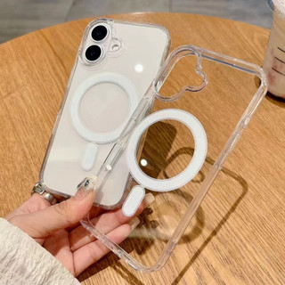 Ốp Lưng Cứng Acrylic Trong Suốt Từ Tính Mạnh Ốp Lưng Điện Thoại IPhone 16 Pro Max 15 14 13 12 11 Pro Max 11 12 Mini