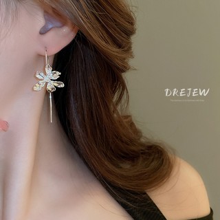 DREJEW Bông tai hoa iris mới của Pháp nhẹ nhàng sang trọng thanh lịch Bông tai khí chất xuyên biên giới thời trang cao cấp dành cho nữ không gây dị ứng