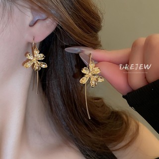 DREJEW Bông tai hoa iris mới của Pháp nhẹ nhàng sang trọng thanh lịch Bông tai khí chất xuyên biên giới thời trang cao cấp dành cho nữ không gây dị ứng