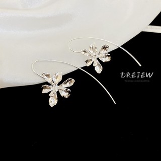DREJEW Bông tai hoa iris mới của Pháp nhẹ nhàng sang trọng thanh lịch Bông tai khí chất xuyên biên giới thời trang cao cấp dành cho nữ không gây dị ứng