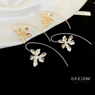 DREJEW Bông tai hoa iris mới của Pháp nhẹ nhàng sang trọng thanh lịch Bông tai khí chất xuyên biên giới thời trang cao cấp dành cho nữ không gây dị ứng