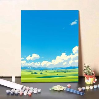 MOZI✨40 * 50cm / 30 * 40cm phong cảnh đồng quê tranh tô màu theo số tranh số hóa tranh sơn dầu số hoá bộ tô màu theo sốThảo Nguyên Phong Cảnh Kỹ Thuật Số Tranh Sơn Dầu Tự Làm Đầy Tranh Sơn Màu Tranh Handmade Tranh Kỹ Thuật Số Tranh Sơn Dầu Acryli