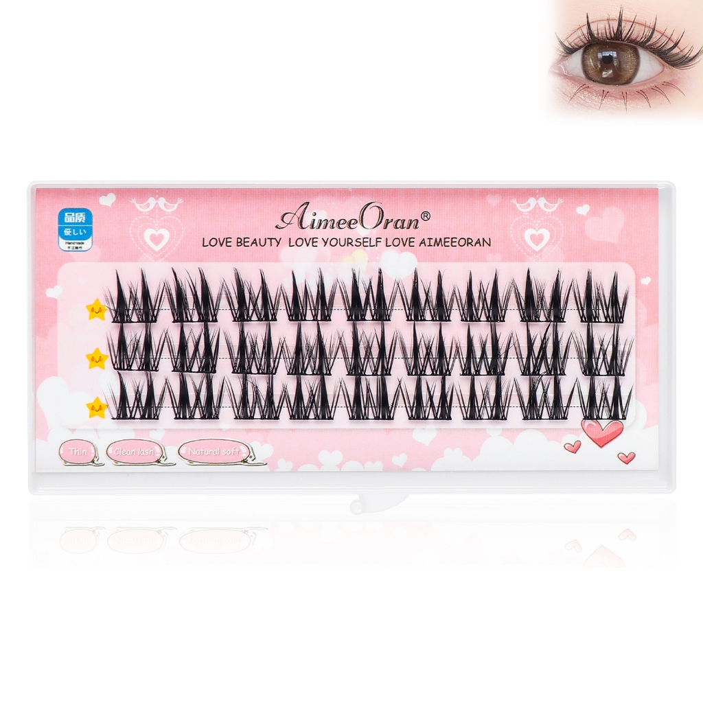 AIMEEORAN diy Lông Mi Giả 10mm-13mm Mix Tự Nhiên Chuyên Nghiệp Lông Mi Dài Trung Bình Trang Điể