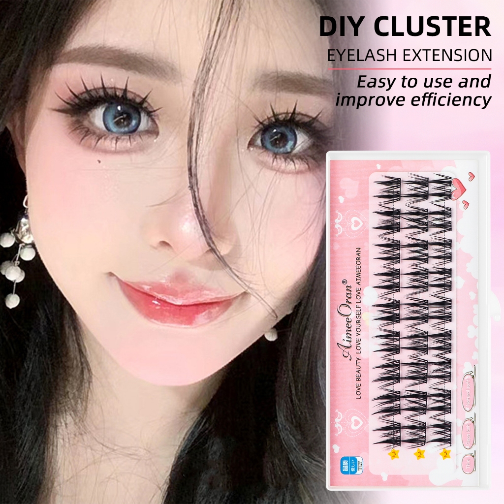 AIMEEORAN diy Lông Mi Giả 10mm-13mm Mix Tự Nhiên Chuyên Nghiệp Lông Mi Dài Trung Bình Trang Điể