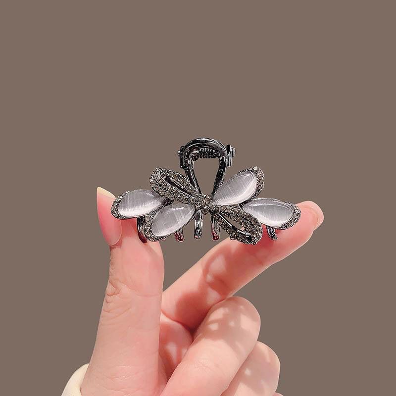 Súng Mới Đen Cao Cấp Tê Giác Opal Nơ Kẹp Tóc Tinh Tế Lúa Mì Vừa Lấy Kẹp Phụ Kiện Tóc