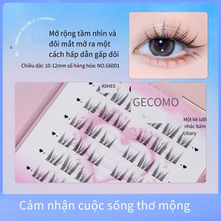 Lông mi giả không keo, Hoa Hướng dương hai cánh, kiểu phân đoạn đơn, mô phỏng tự nhiên, thân mỏng, uốn cao su trong suốt