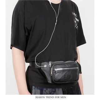 Túi đeo thắt lưng da thật 100% Travel Fanny Pack Dành cho nam và nữ túi đeo ngực chất liệu túi điện thoại: Ví da bò túi thắt lưng thể thao