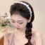 Băng đô vải bọc mùa thu đông mới dành cho nữ có cảm giác cao cấp và kẹp tóc chống trượt có răng